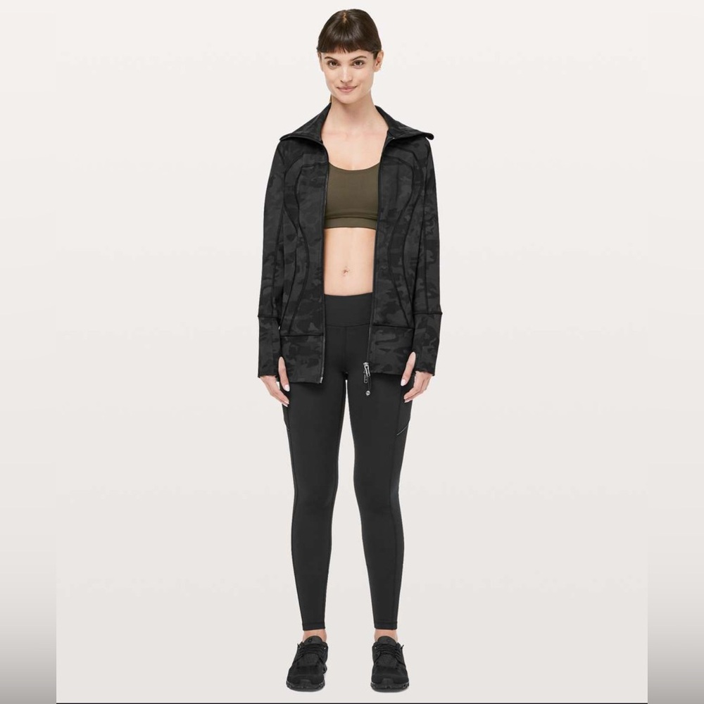 Lululemon In Stride Jacket – Incognito Camo Multi Grey, Size 6